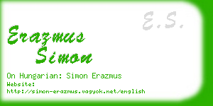 erazmus simon business card